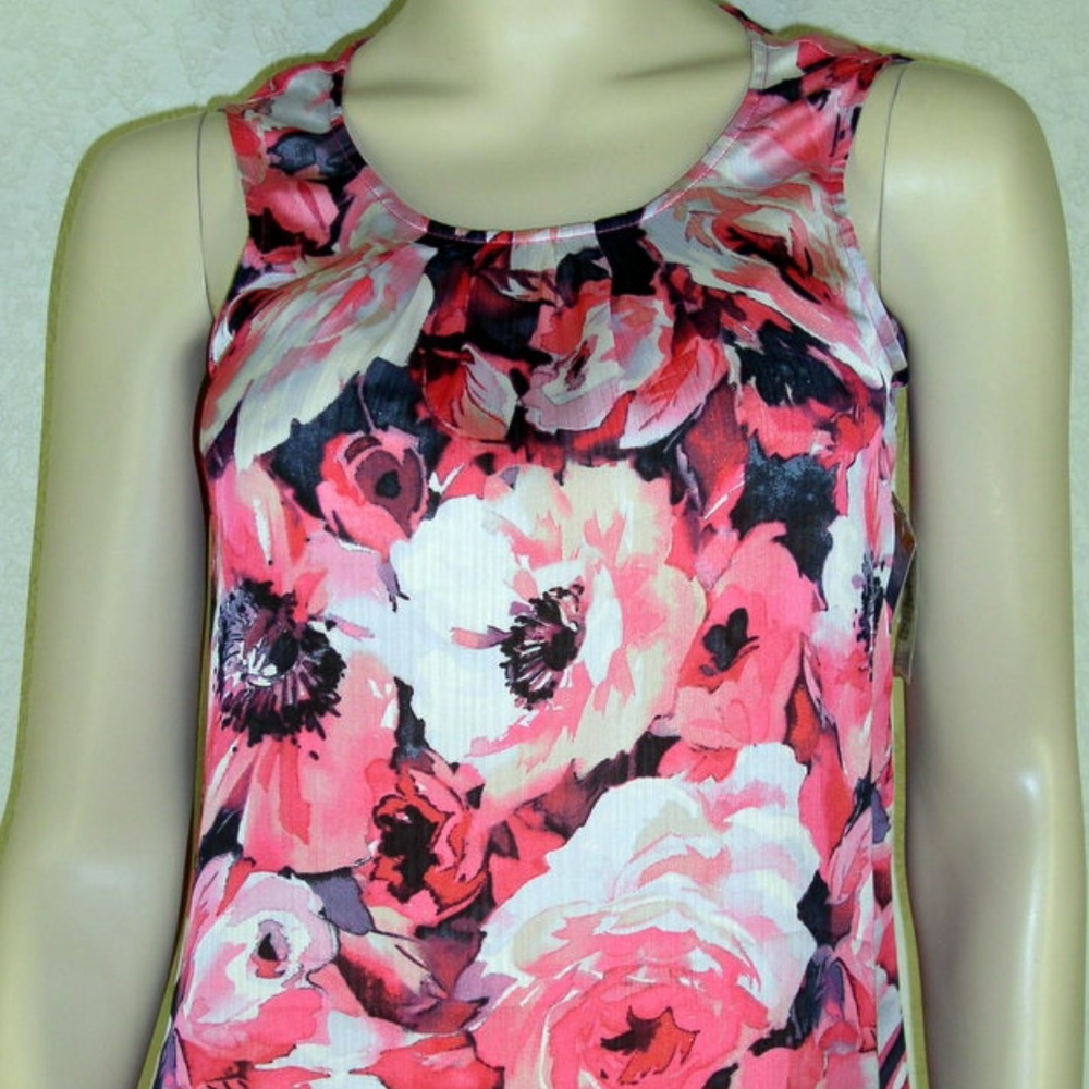Kasper Petites NWT Pleated Neckline Blouse #6167